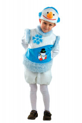 Карнавальный костюм "Снеговик снежный" детский