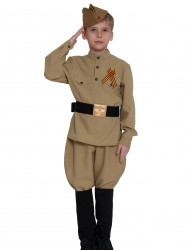 Карнавальный костюм "Солдатик", форма ВОВ для мальчика на 9 мая