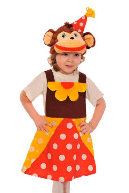 Карнавальный костюм "Мартышка из цирка" детский, для девочки