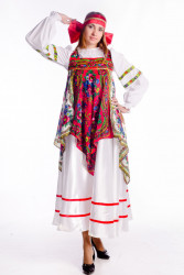 Русский народный костюм с платками, взрослый
