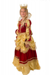 Карнавальный костюм "Королева золотая" для девочки