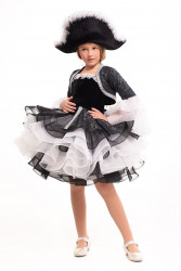 Карнавальный костюм "Пиратка в черном" для девочки