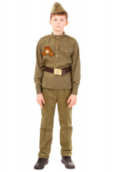 Костюм Солдат детский, военная форма для мальчика на 9 мая