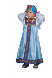 Русский народный костюм для девочки "Аленушка" атласный