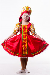 Русский народный костюм "Хохлома" для девочки