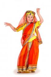 Карнавальный костюм "Индианка в сари" детский, для девочки