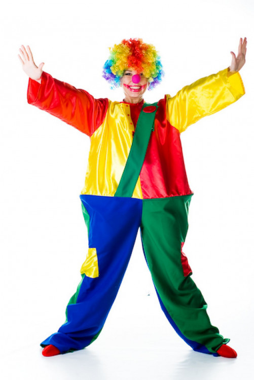 Карнавальный костюм Клоун с каркасом взрослый 