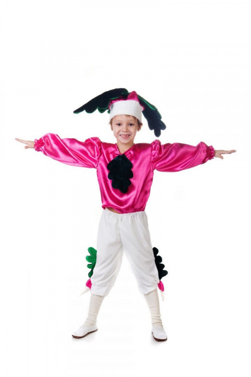 Карнавальный костюм "Редис" детский, для мальчика и девочки