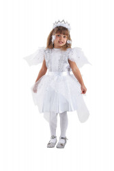 Новогодний костюм "Снежинка серебряная" для девочки