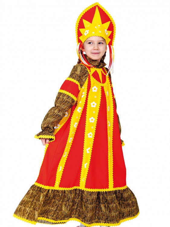 Карнавальный костюм "Масленица" детский, для девочки