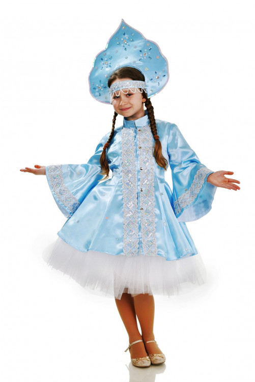 Карнавальный костюм детский "Снегурочка" с юбкой
