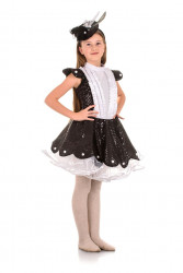 Карнавальный костюм "Сорока-белобока" для девочки