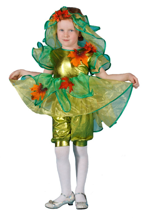Карнавальный костюм Осенний лист детский на девочку