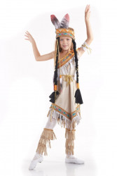 Карнавальный костюм "Индианка" детский, для девочки