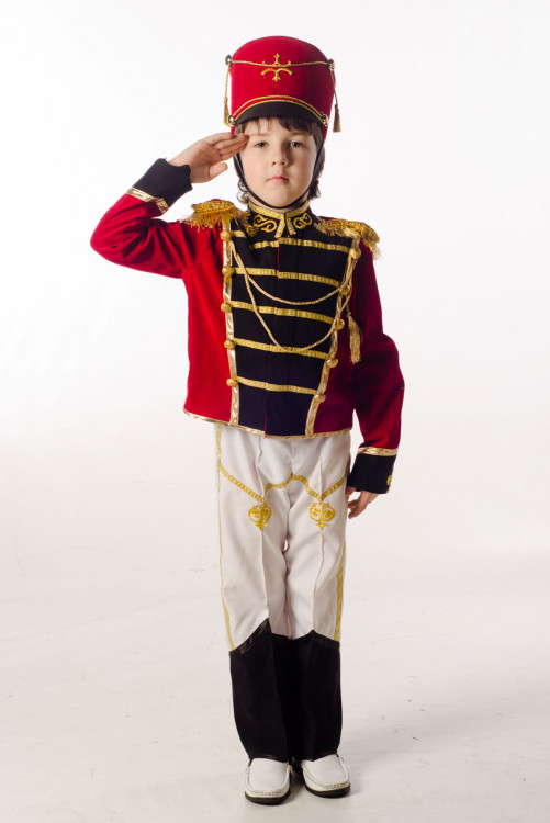 Карнавальный костюм "Гусар" детский, с белыми брюками