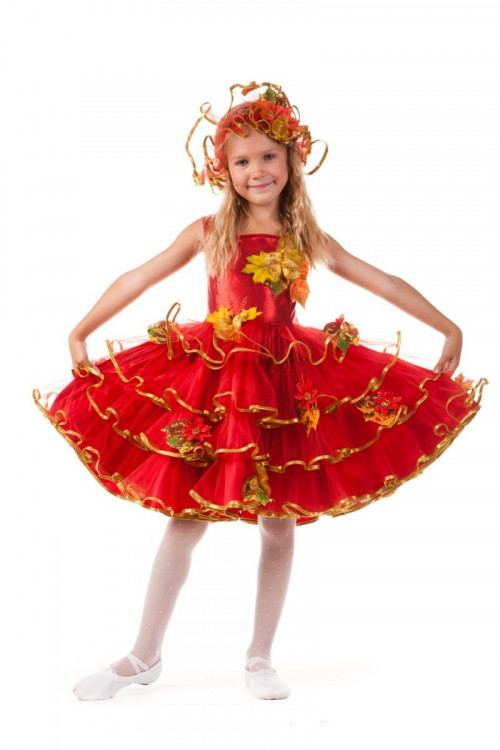 Карнавальный костюм "Осень багряная" детский, для девочки