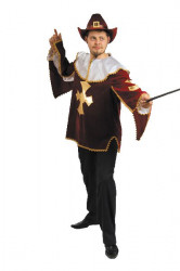 Карнавальный костюм "Мушкетёр" взрослый, из бархата