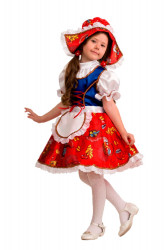 Карнавальный костюм "Красная шапочка сказочная" для девочки