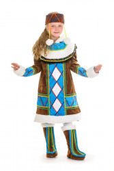 Карнавальный костюм "Эскимоска" детский, для девочки