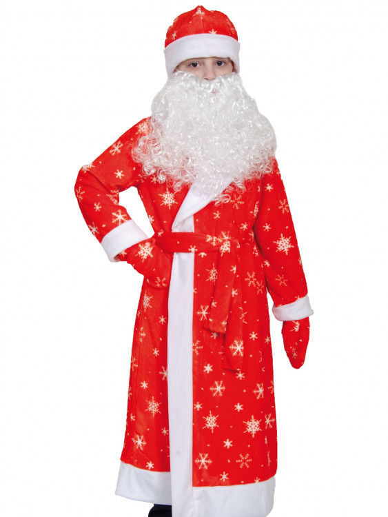 Новогодний костюм Деда Мороза детский, плюш