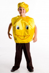 Карнавальный костюм  "Колобок" атласный,  для детей