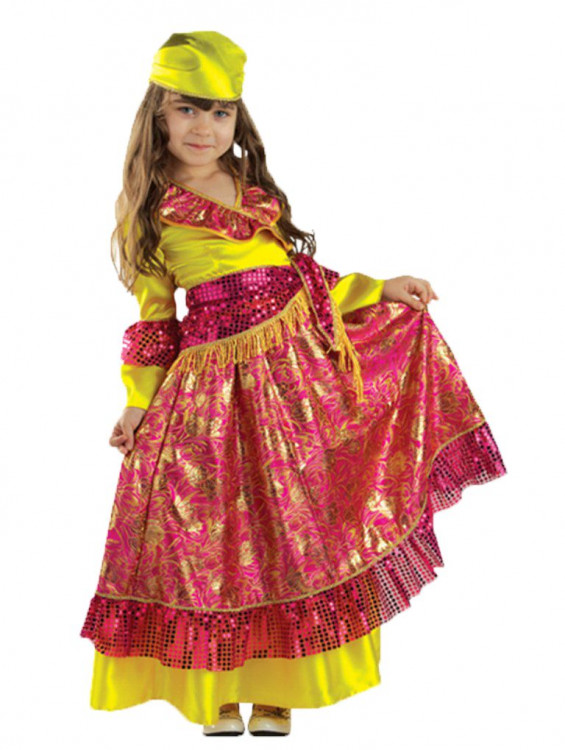 Карнавальный цыганский костюм для девочки