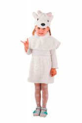 Карнавальный костюм "Козочка белая" детский