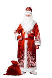 Карнавальный костюм "Дед Мороз" сатин аппликация