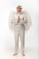 Карнавальный костюм "Белый Ангел" мужской взрослый