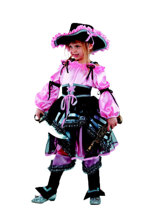 Карнавальный костюм детский "Пиратка" розовый