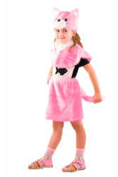 Карнавальный костюм "Кошка розовая" детский