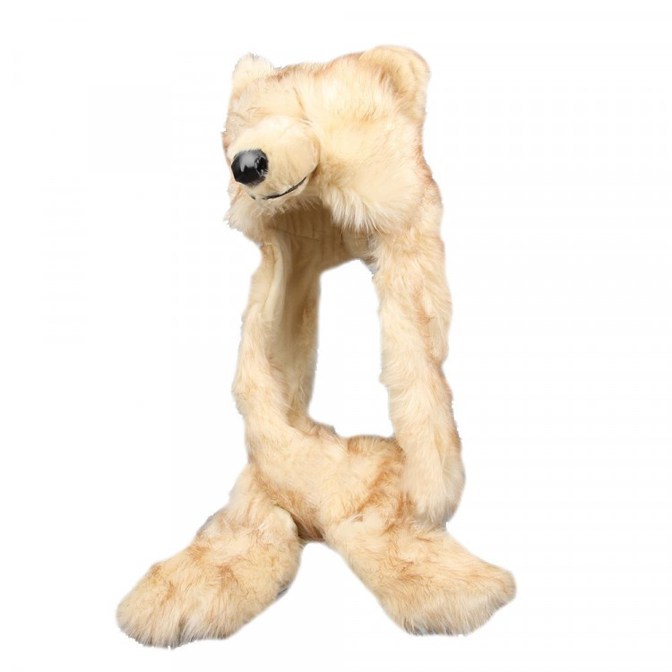 Шапка с рукавицами к костюму "Белый Медведь"