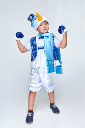 Карнавальный костюм "Снеговичок в жилете" для мальчика