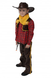 Карнавальный костюм "Ковбой" с желтой тесьмой, для мальчика
