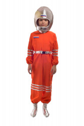 Костюм "Космонавт" оранжевый детский, для мальчика и девочки
