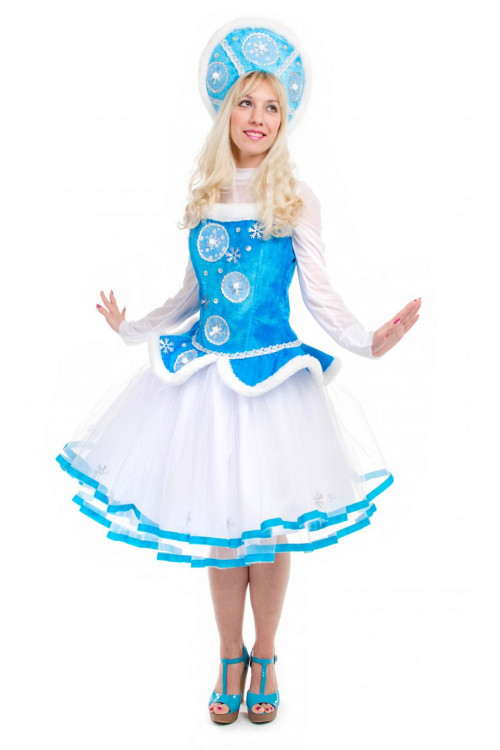 Карнавальный костюм "Снегурочка" для девушки