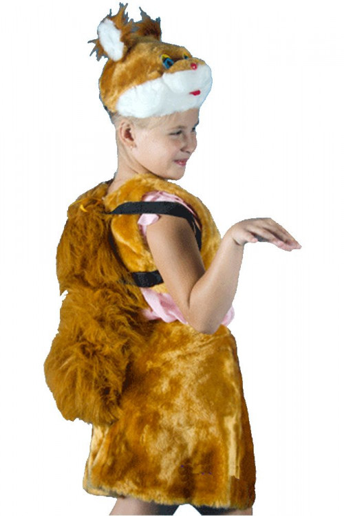 Карнавальный костюм "Белочка" с жилетом, для девочки