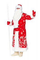Карнавальный костюм красный "Дед Мороз" традиционный 