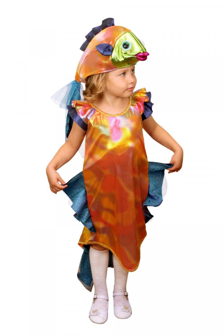 Детский карнавальный костюм Золотая Рыбка, рост 116-136
