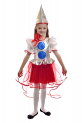 Карнавальный костюм "Ракета серебристая" для девочки