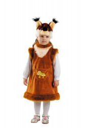 Карнавальный костюм "Белочка с грибком" детский