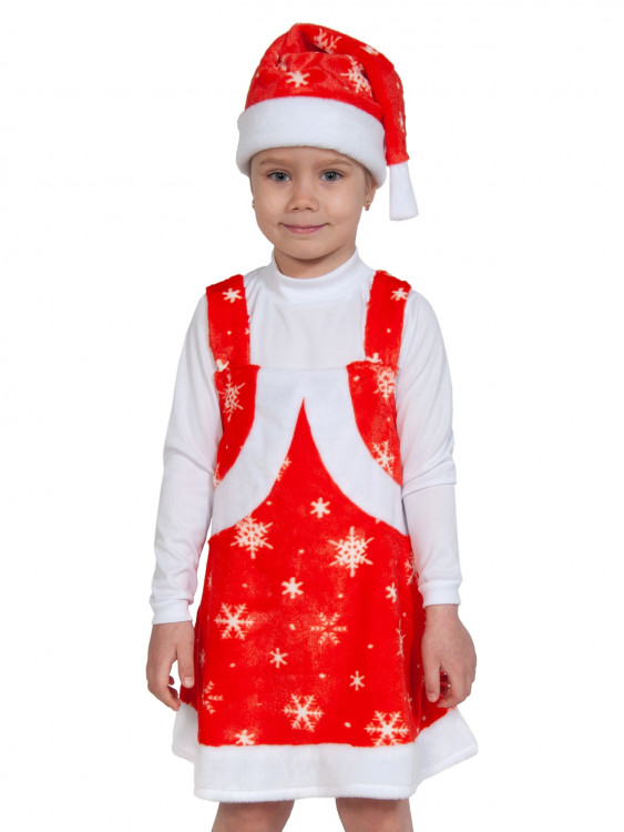 Карнавальный костюм "Мисс Санта" для девочки
