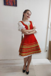 Сарафан укороченный со шнуровкой, для детей и взрослых