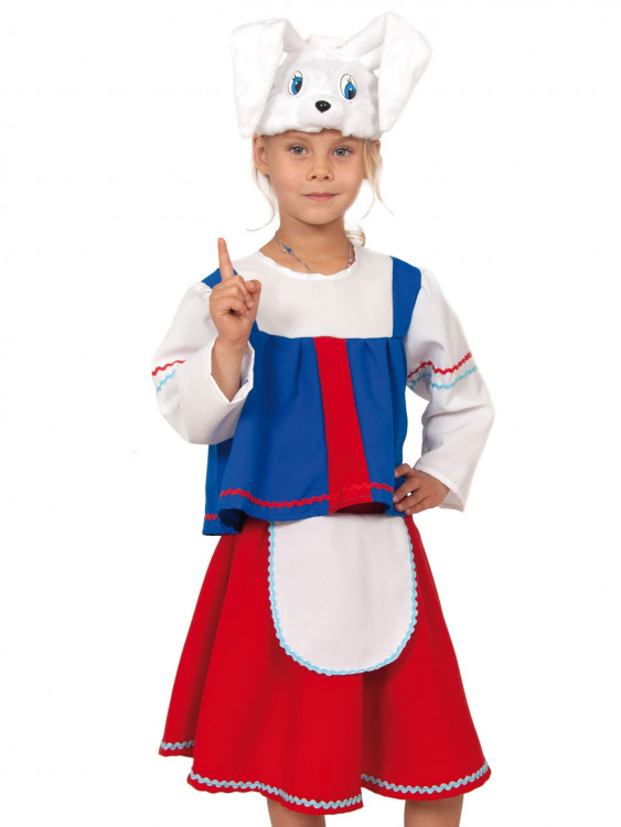 Карнавальный костюм "Зайка-хозяйка" для девочки