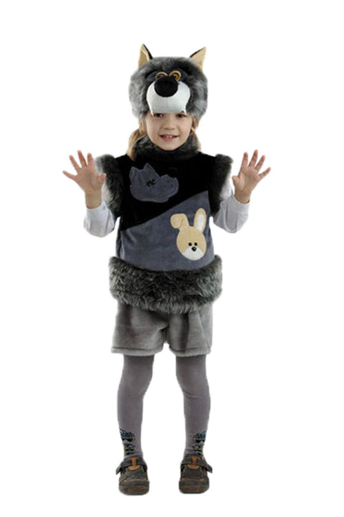 Карнавальный костюм "Волчонок Зубастик" детский, для мальчика и девочки