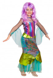 Карнавальный костюм "Русалочка морская" (с париком), для девочки