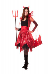 Карнавальный костюм "Чертовка в красном" на Хэллоуин