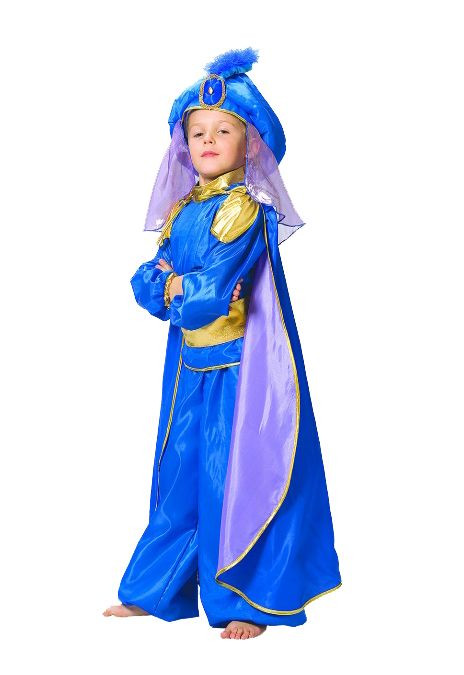 Карнавальный костюм "Восточный принц" синий детский