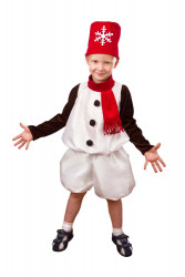 Маскарадный костюм "Снеговик Снежок" детский