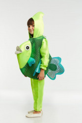 Карнавальный костюм "Рыбка зеленая" детский